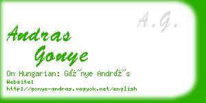 andras gonye business card